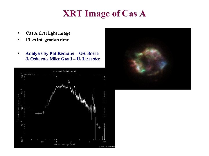 XRT Image of Cas A • • Cas A first light image 13 ks