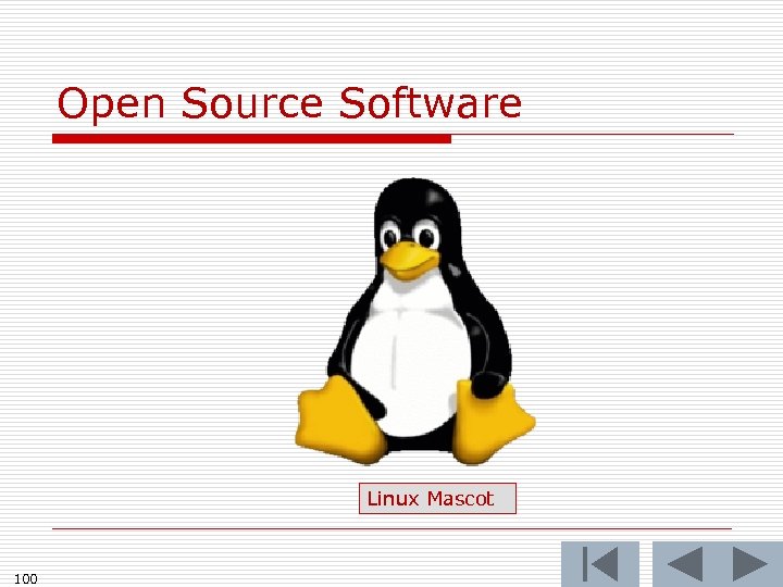 Open Source Software Linux Mascot 100 