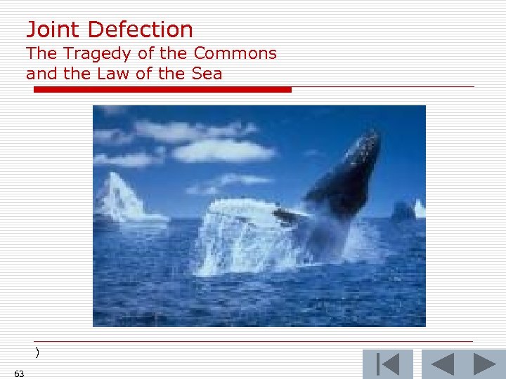 Joint Defection The Tragedy of the Commons and the Law of the Sea )