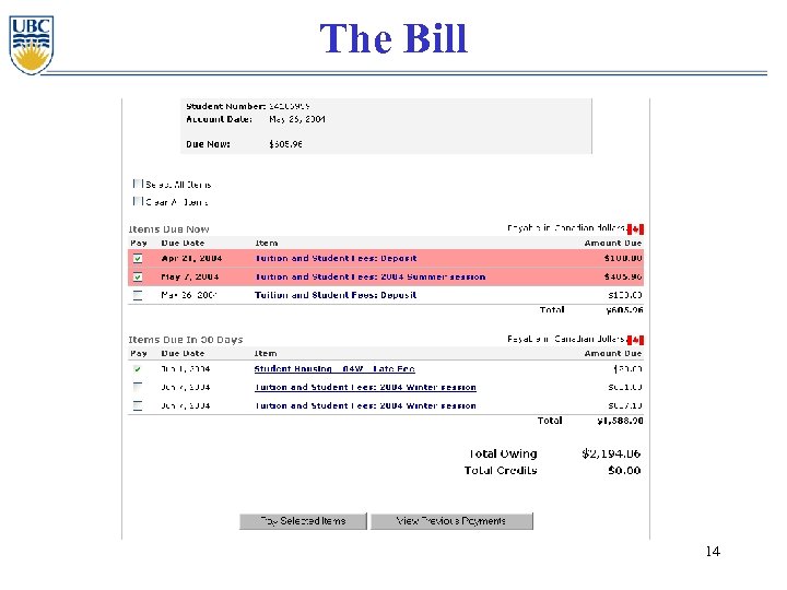 The Bill 14 