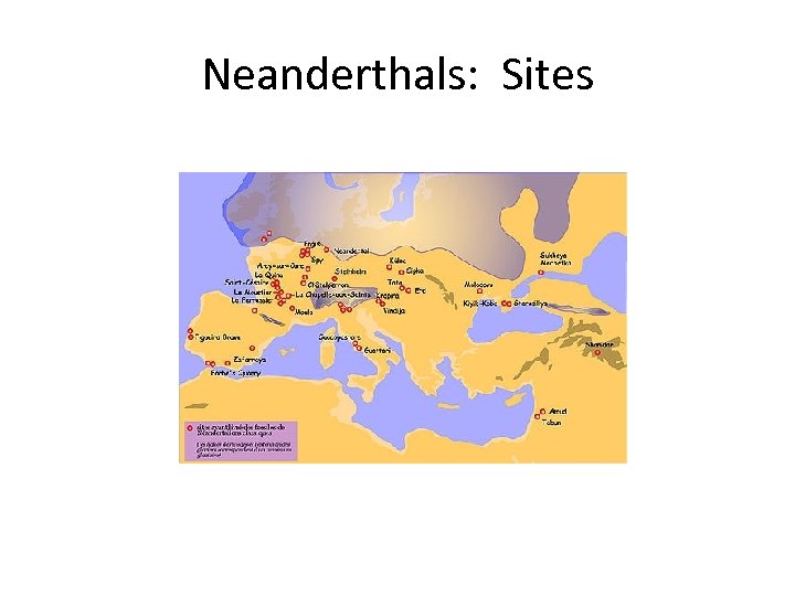 Neanderthals: Sites 