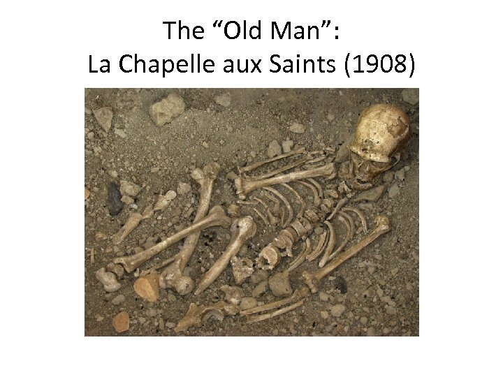 The “Old Man”: La Chapelle aux Saints (1908) 