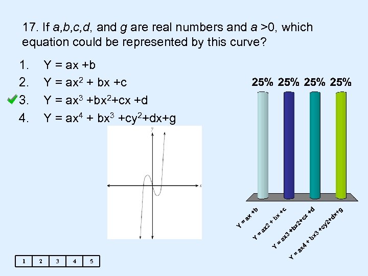 17. If a, b, c, d, and g are real numbers and a >0,