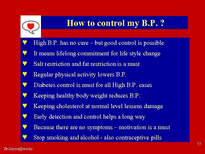 How to control my B. P. ? ♥ High B. P. has no cure