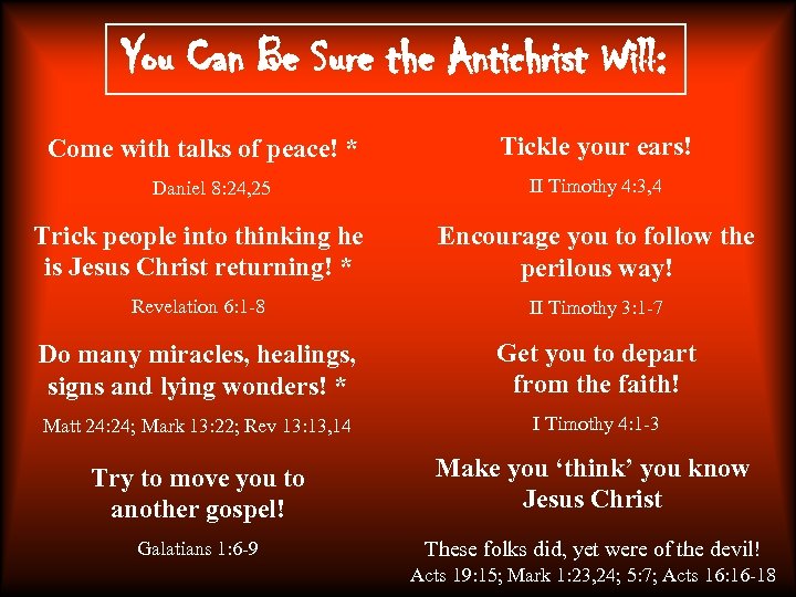 You Can Be Sure the Antichrist Will: Come with talks of peace! * Daniel