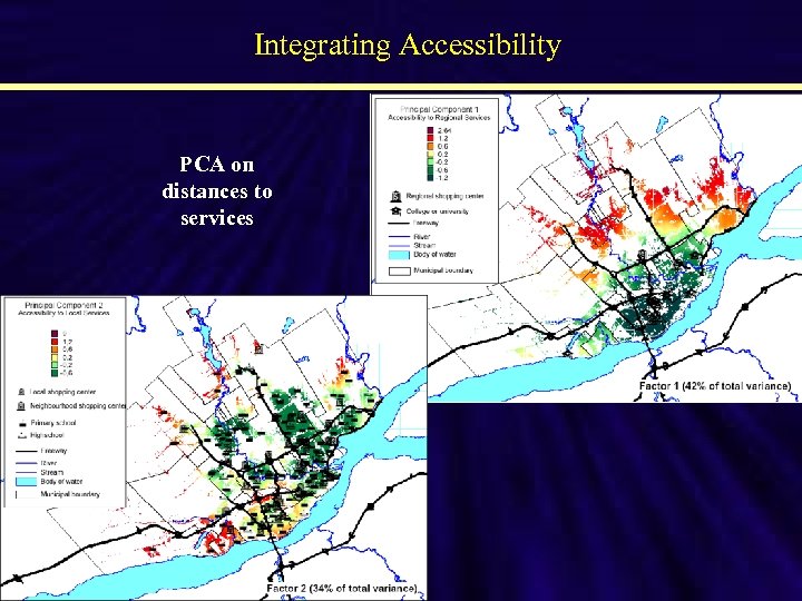 Integrating Accessibility PCA on distances to services 