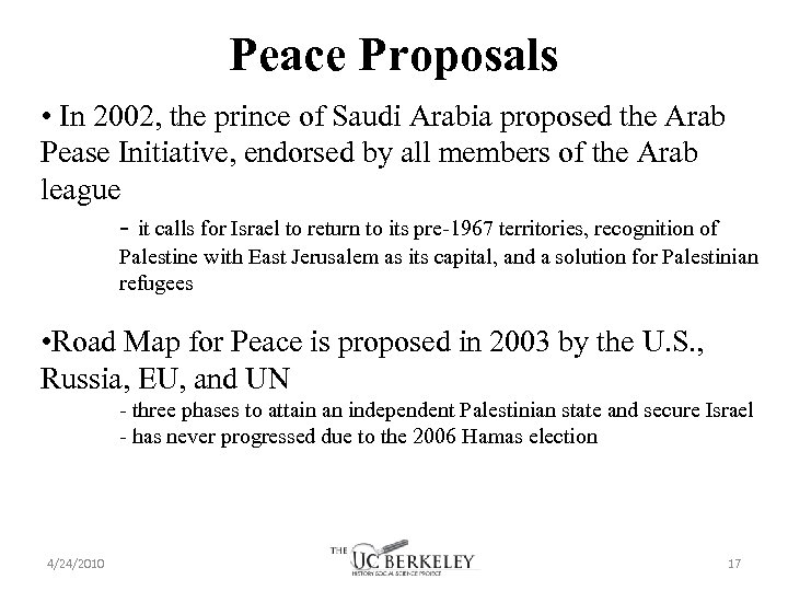 Adapted From The Israeli Palestinian Conflict A Lesson In