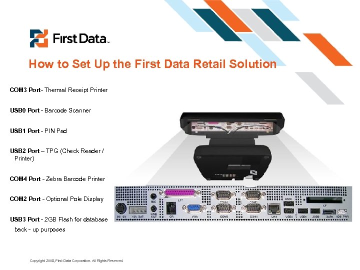 How to Set Up the First Data Retail Solution COM 3 Port- Thermal Receipt