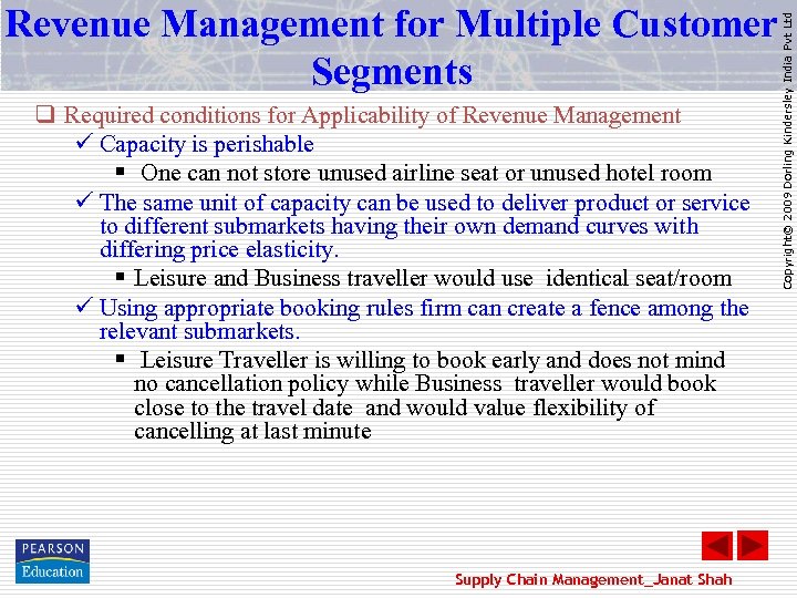 q Required conditions for Applicability of Revenue Management ü Capacity is perishable § One