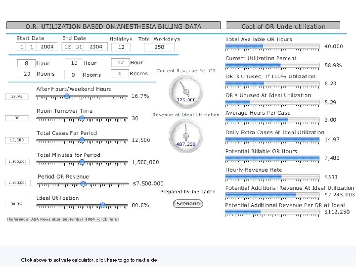 Click above to activate calculator, click here to go to next slide 