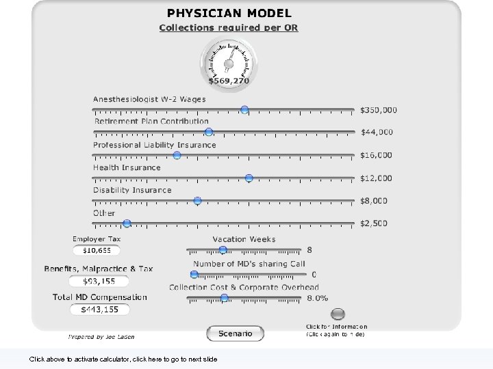 Click above to activate calculator, click here to go to next slide 