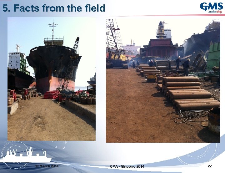 5. Facts from the field 18 March 2014 CMA - Shipping 2014 22 