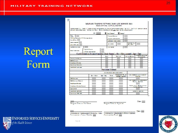 25 Report Form 