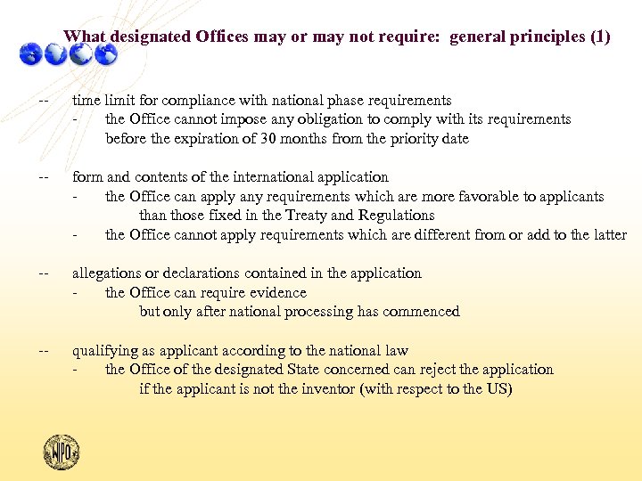 What designated Offices may or may not require: general principles (1) -- time limit