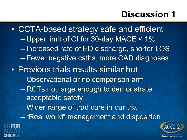 Discussion 1 • CCTA-based strategy safe and efficient – Upper limit of CI for