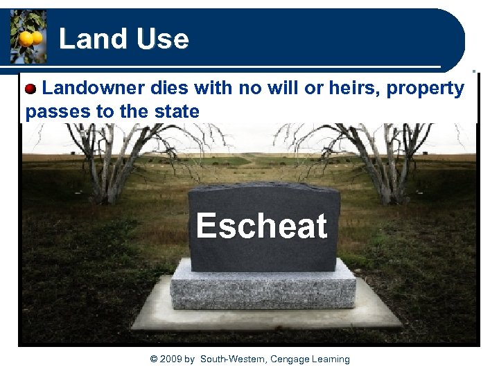 Land Use Landowner dies with no will or heirs, property passes to the state