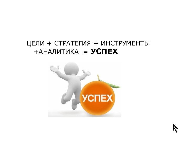 ЦЕЛИ + СТРАТЕГИЯ + ИНСТРУМЕНТЫ +АНАЛИТИКА = УСПЕХ 