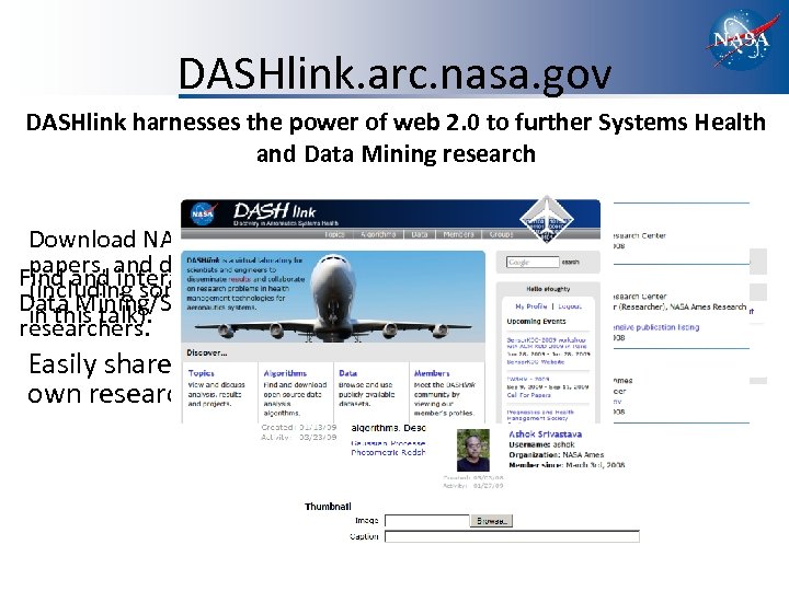 DASHlink. arc. nasa. gov DASHlink harnesses the power of web 2. 0 to further