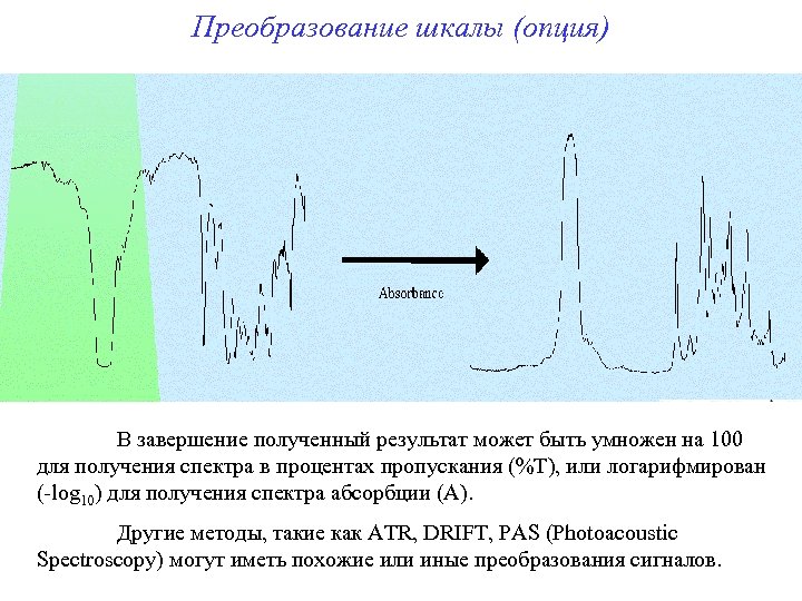 Преобразование шкалы (опция) В завершение полученный результат может быть умножен на 100 для получения