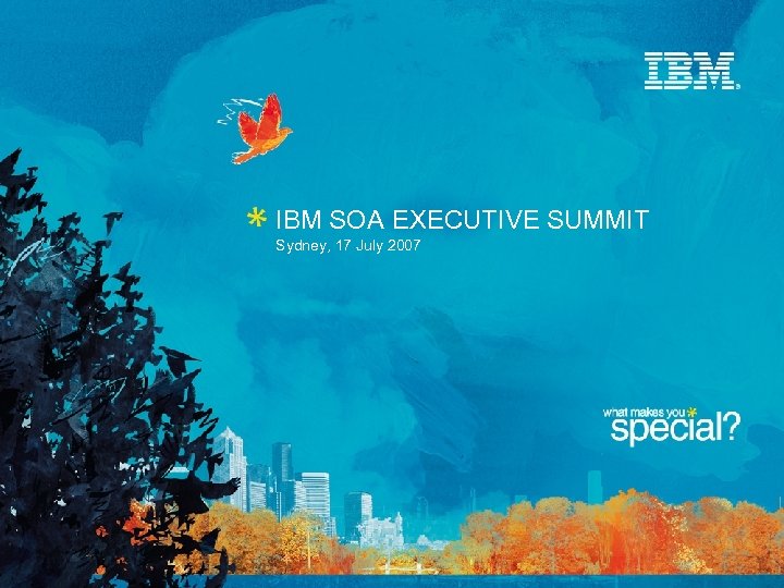 IBM SOA EXECUTIVE SUMMIT Sydney, 17 July 2007 