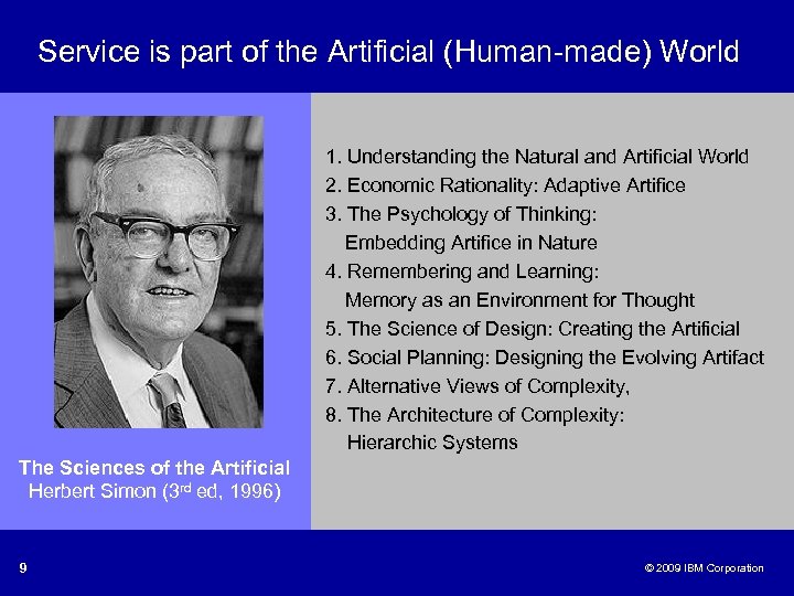 Service is part of the Artificial (Human-made) World 1. Understanding the Natural and Artificial