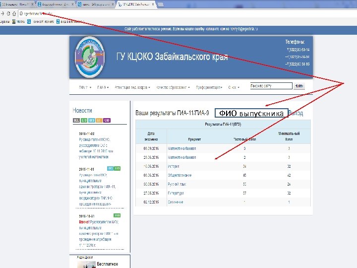 ФИО выпускника 