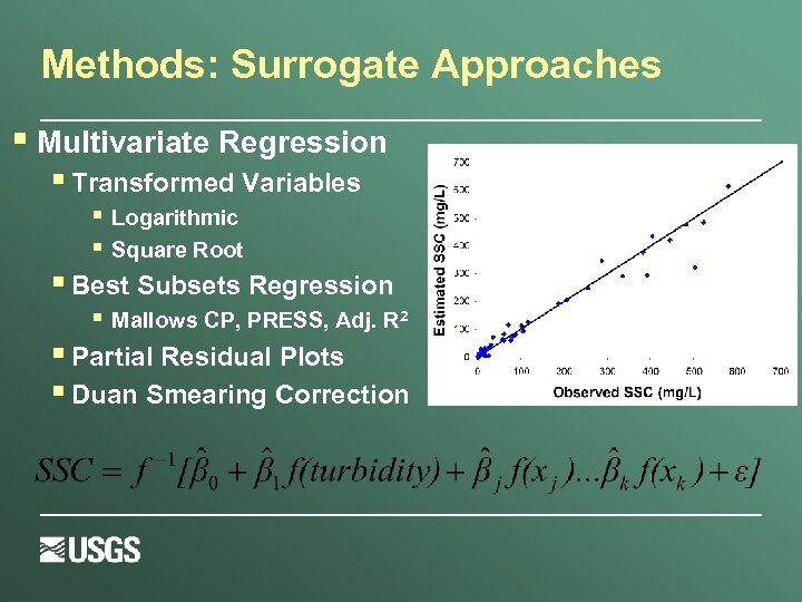 Methods: Surrogate Approaches § Multivariate Regression § Transformed Variables § Logarithmic § Square Root