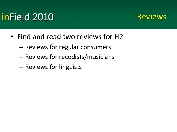 Reviews • Find and read two reviews for H 2 – Reviews for regular