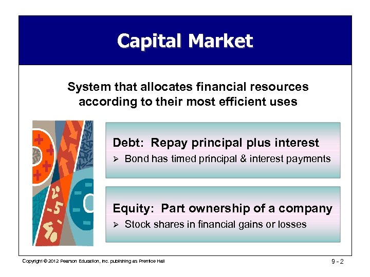 Capital Market System that allocates financial resources according to their most efficient uses Debt: