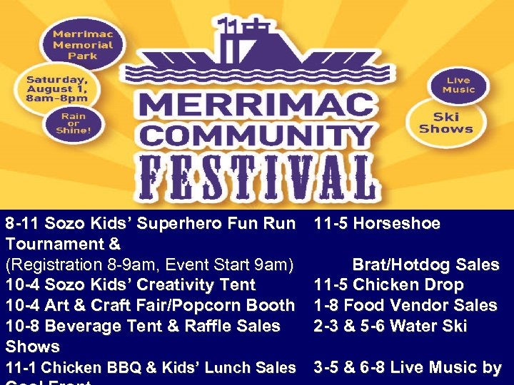 8 -11 Sozo Kids’ Superhero Fun Run Tournament & (Registration 8 -9 am, Event