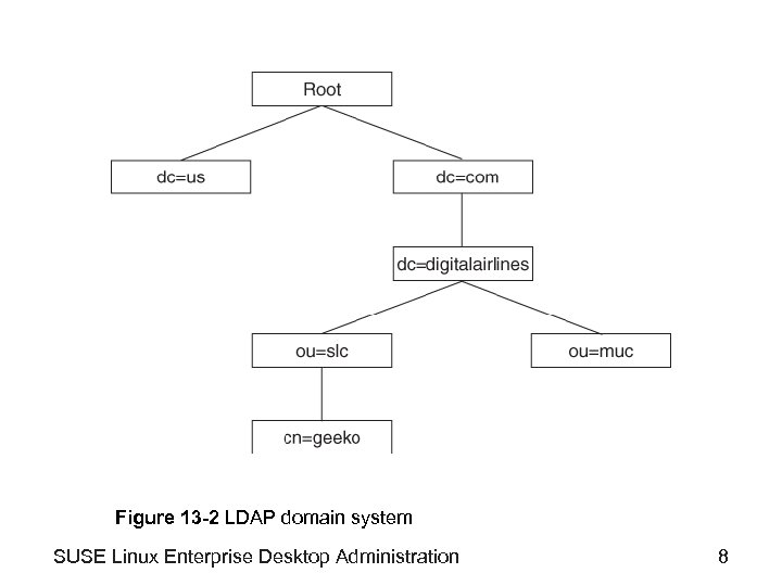 Figure 13 -2 LDAP domain system SUSE Linux Enterprise Desktop Administration 8 