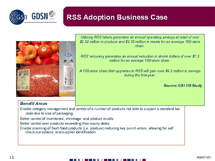 RSS Adoption Business Case Utilizing RSS labels generates an annual operating savings at retail