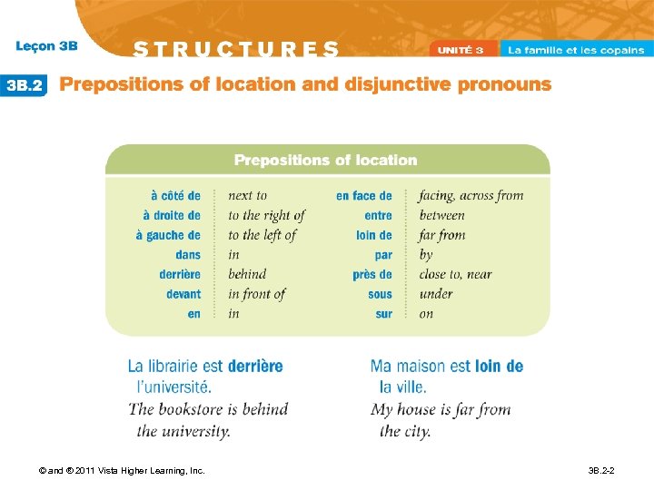 © and ® 2011 Vista Higher Learning, Inc. 3 B. 2 -2 