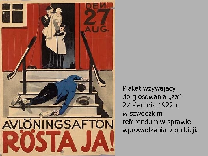 Plakat wzywający do głosowania „za” 27 sierpnia 1922 r. w szwedzkim referendum w sprawie