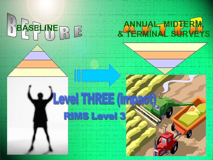 BASELINE ANNUAL, MIDTERM, & TERMINAL SURVEYS 
