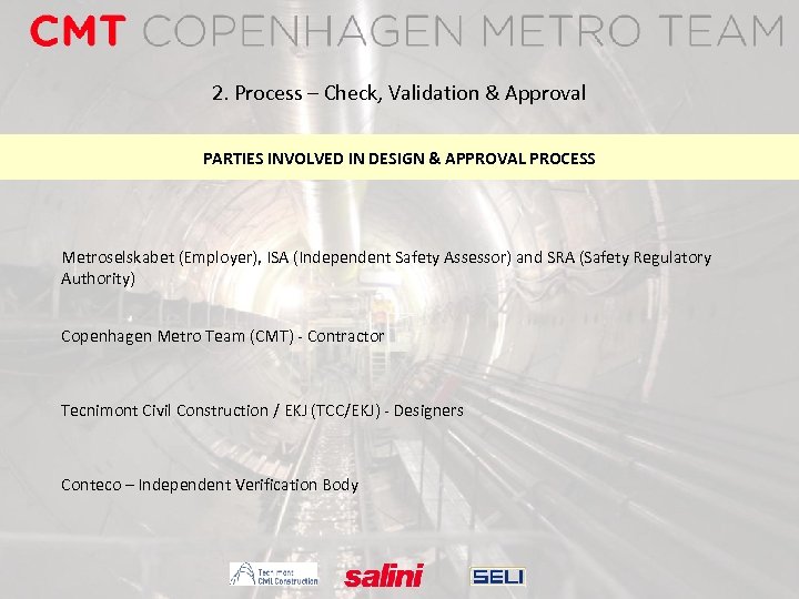 2. Process – Check, Validation & Approval PARTIES INVOLVED IN DESIGN & APPROVAL PROCESS