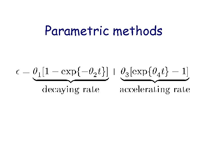 Parametric methods 
