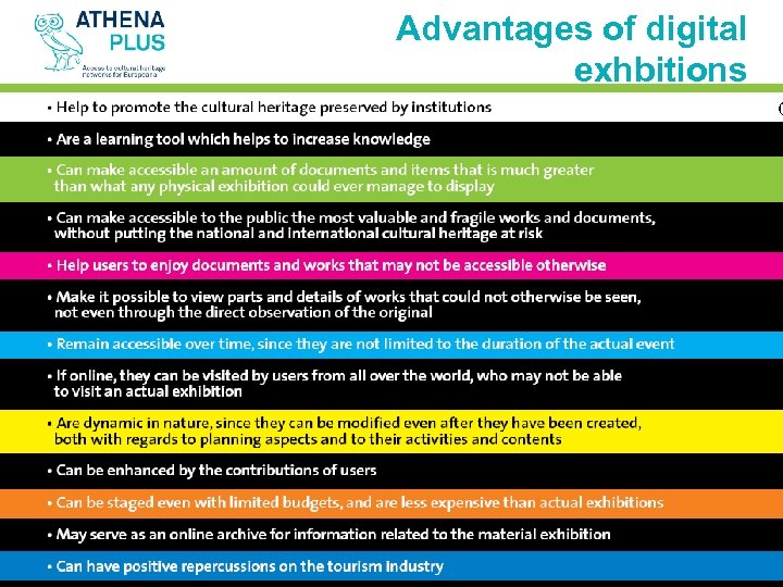 Advantages of digital exhbitions 