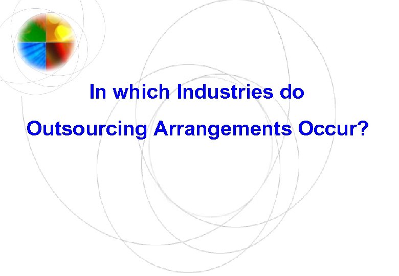 In which Industries do Outsourcing Arrangements Occur? 