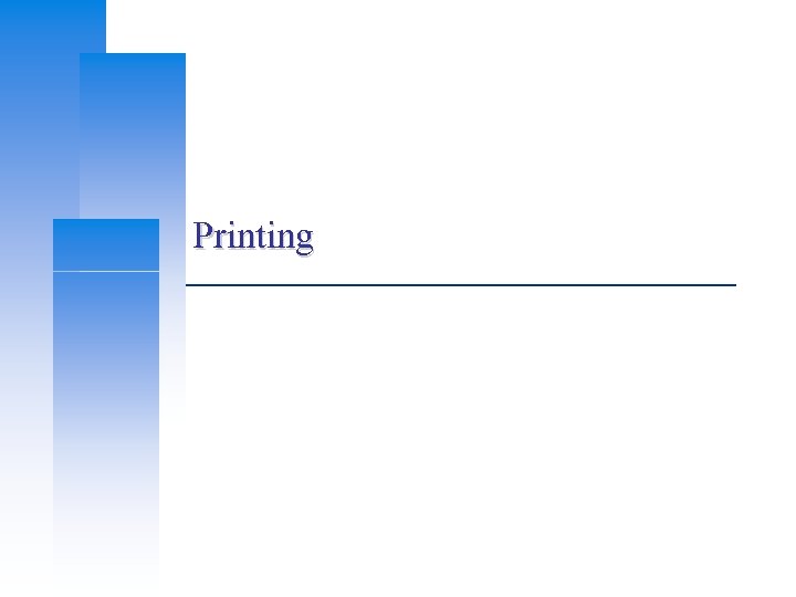 Printing 