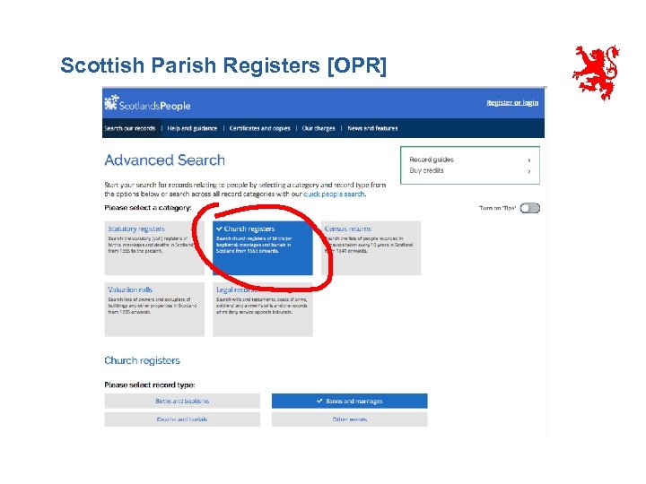 Scottish Parish Registers [OPR] 