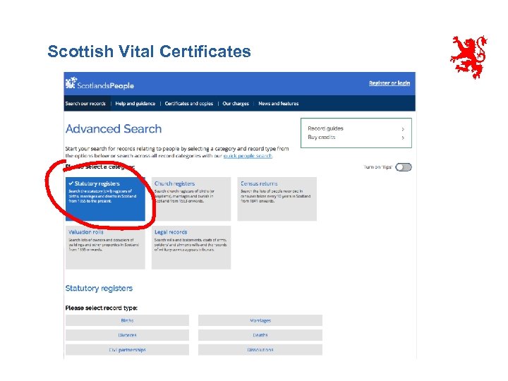 Scottish Vital Certificates 