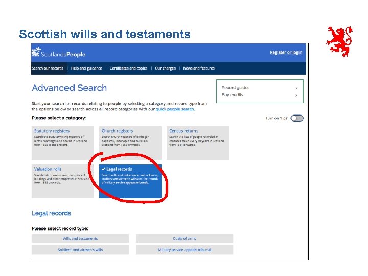 Scottish wills and testaments 