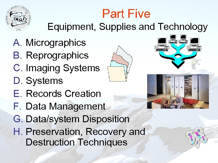Part Five Equipment, Supplies and Technology A. Micrographics B. Reprographics C. Imaging Systems D.