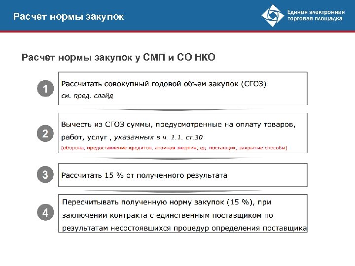 Расчет нормы закупок у СМП и СО НКО 