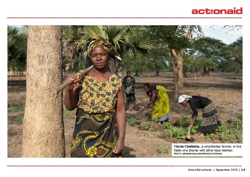 Thabu Chidimba, a smallholder farmer, in the fields she shares with other local women.