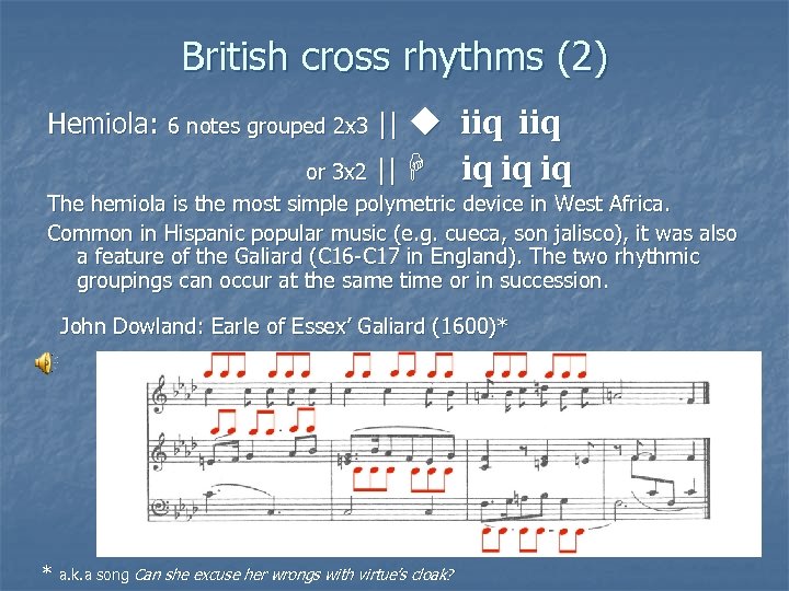 British cross rhythms (2) iiq or 3 x 2 || H iq iq iq