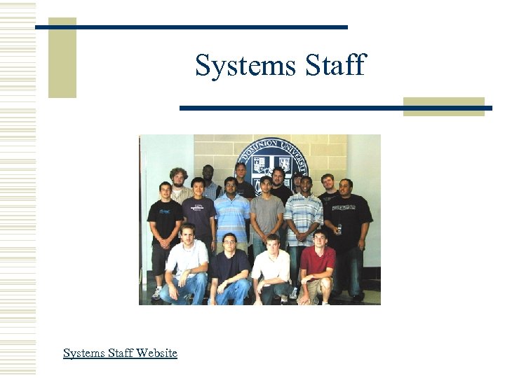 Systems Staff Website 