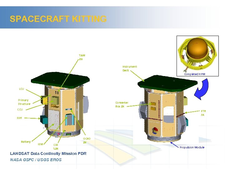 SPACECRAFT KITTING TAM 2 X Instrument Deck Completed HPM LCU Primary Structure Converter Box