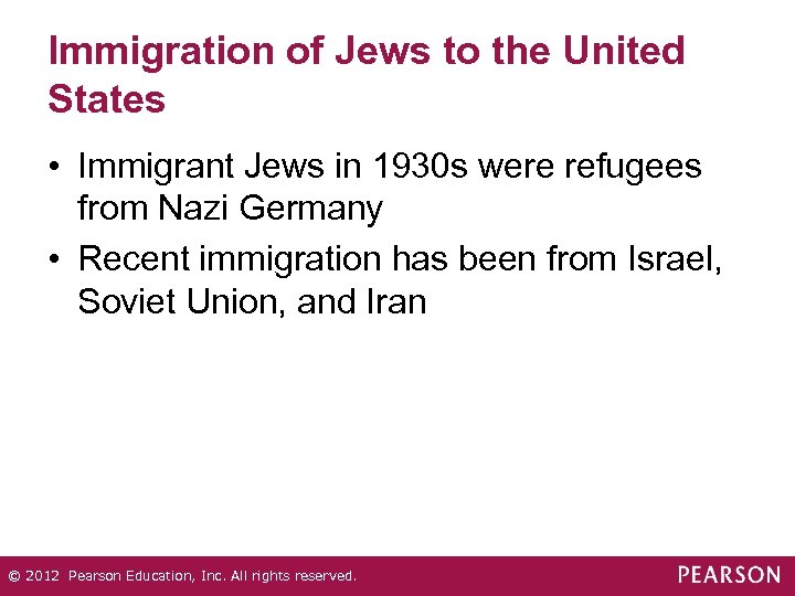 Immigration of Jews to the United States • Immigrant Jews in 1930 s were
